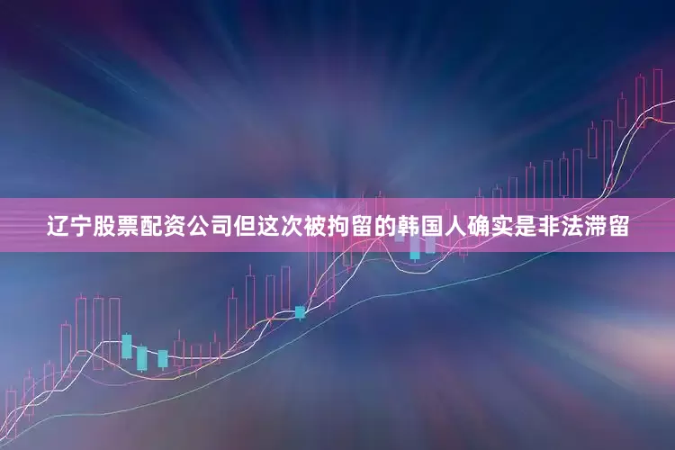 辽宁股票配资公司但这次被拘留的韩国人确实是非法滞留
